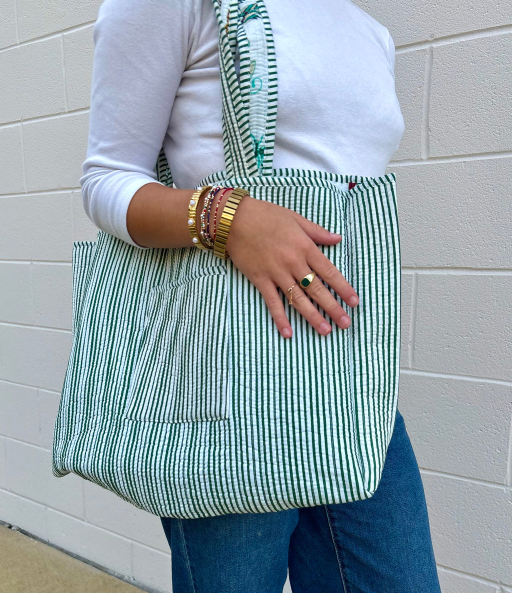 Jungle Quilted Reversible Tote Bag