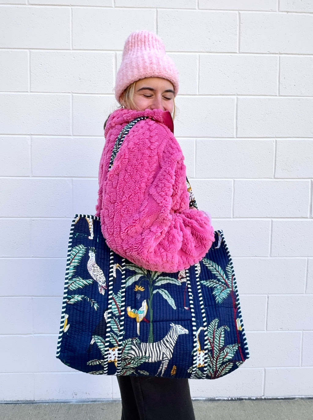 The Palm to Pinstripe Tote