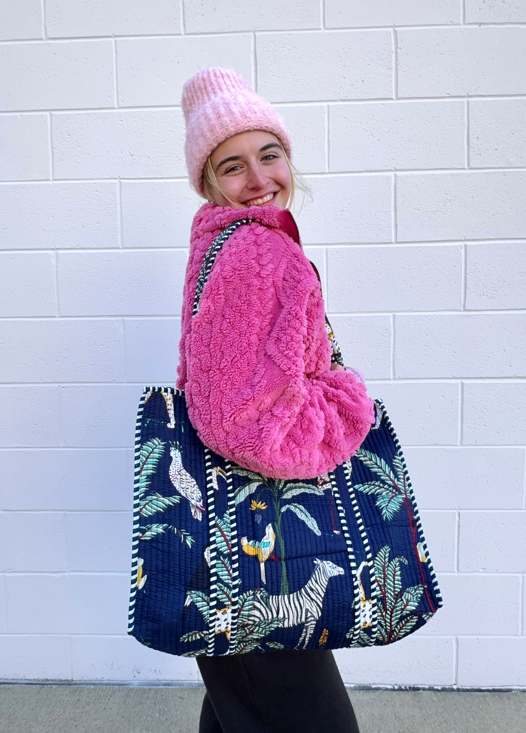 The Palm to Pinstripe Tote